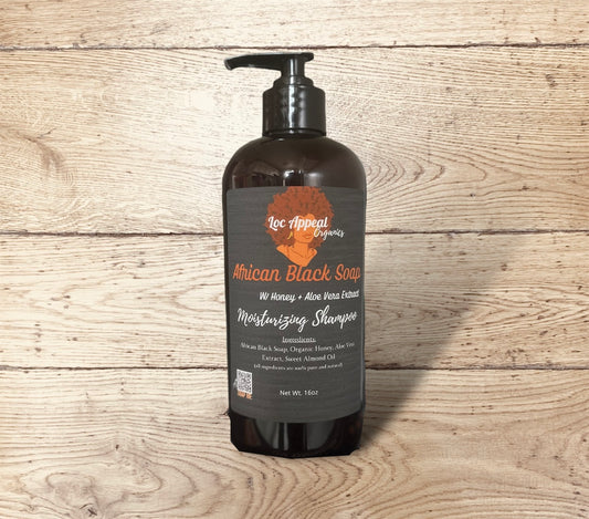 African Black Soap Moisturizing Shampoo with Aloe Vera and Honey