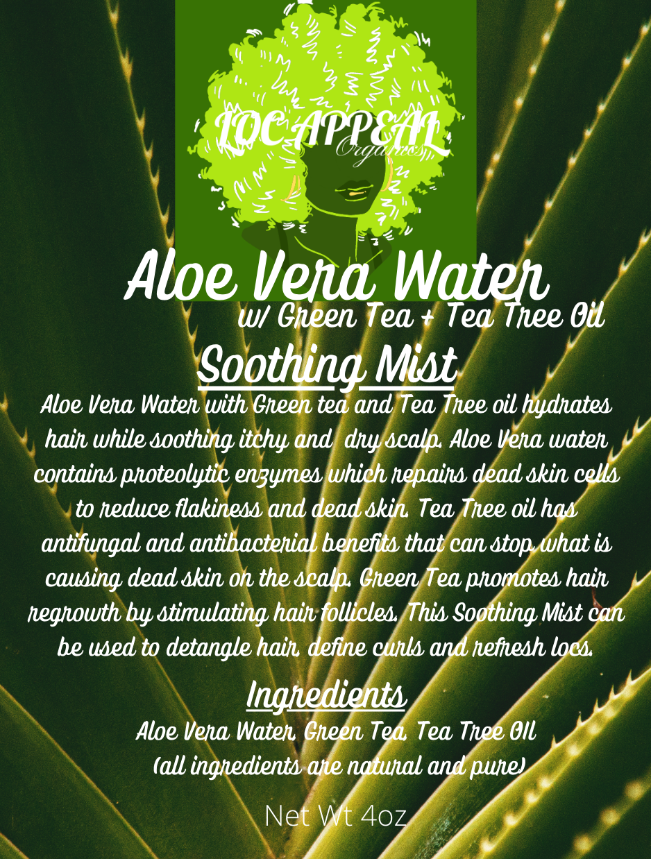 Aloe Vera Water with Green Tea and Tea Tree Oil Soothing Mist