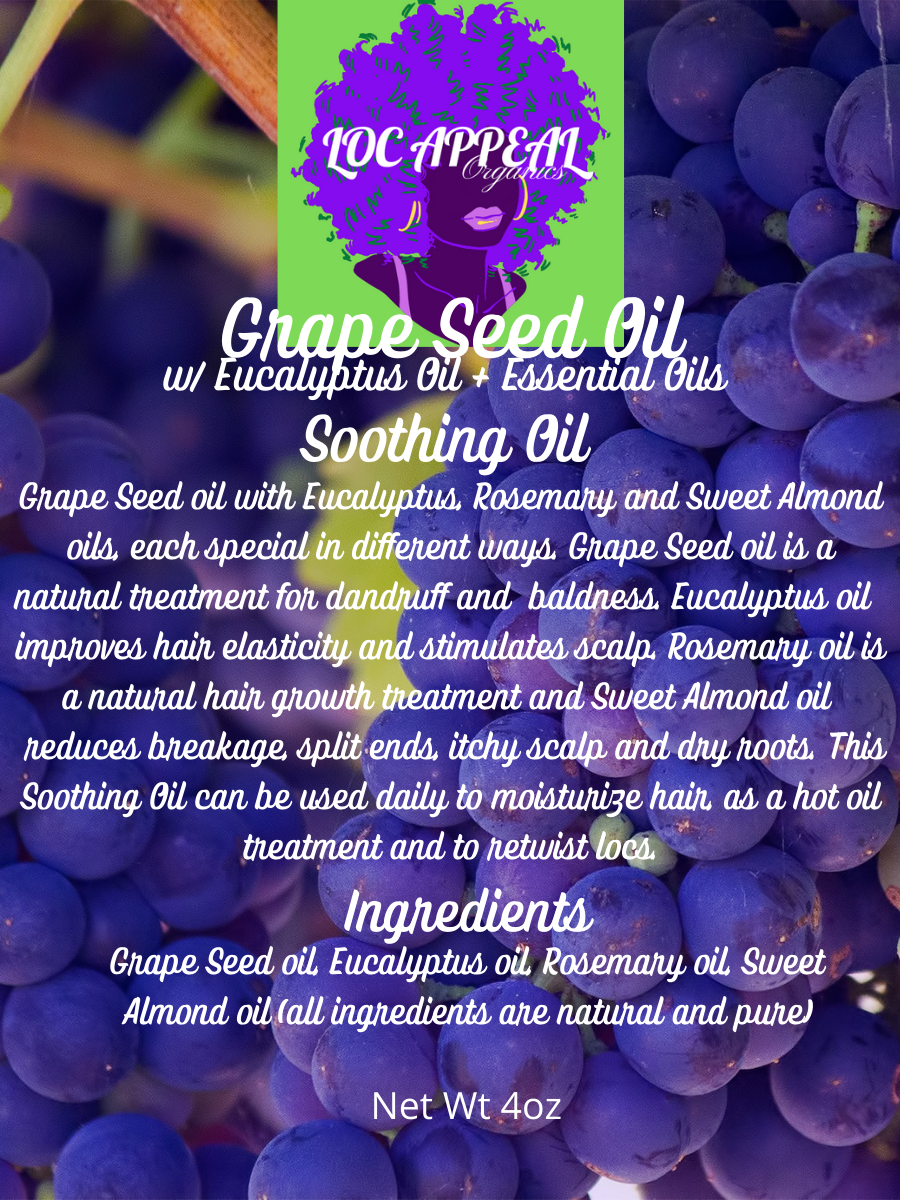 Grapeseed Oil With Eucalyptus and Essential Oils Soothing Oil